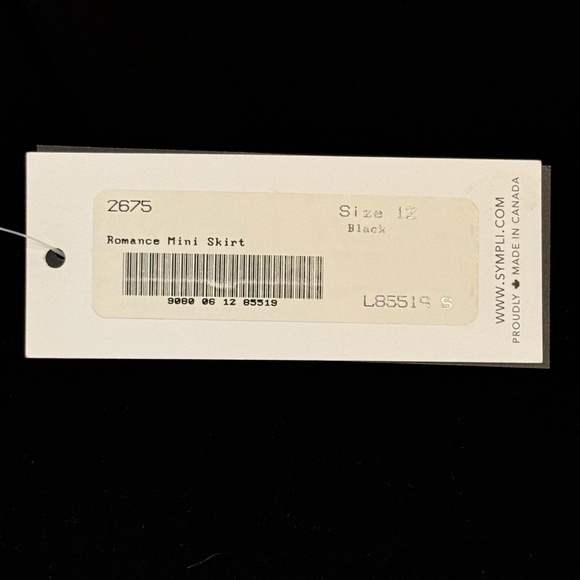 NWT Sympli Românce Mini Skirt.  Black, Size 12 - Picture 4 of 5